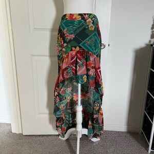 NWOT SHEIN Tropical High Low Skirt Small
